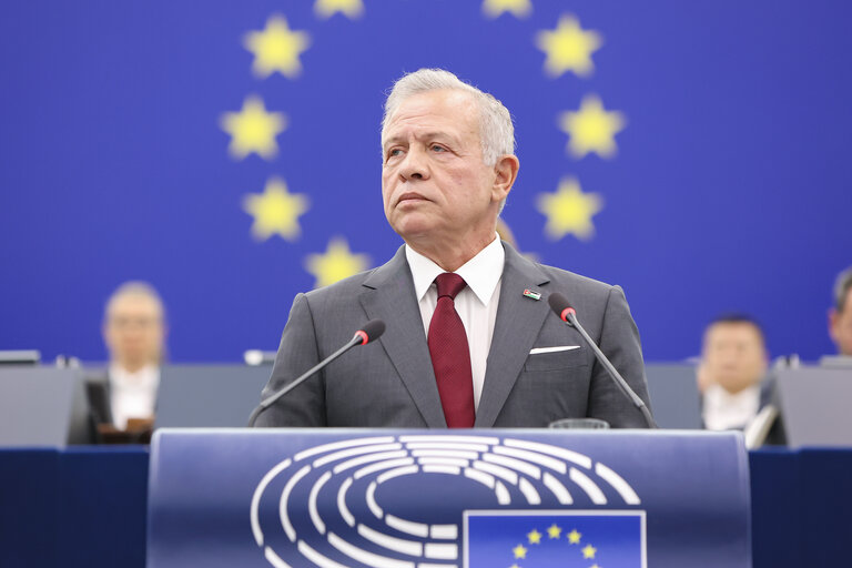 Fotografia 14: EP Plenary session - Formal sitting with His Majesty King Abdullah II, King of the Hashemite Kingdom of Jordan