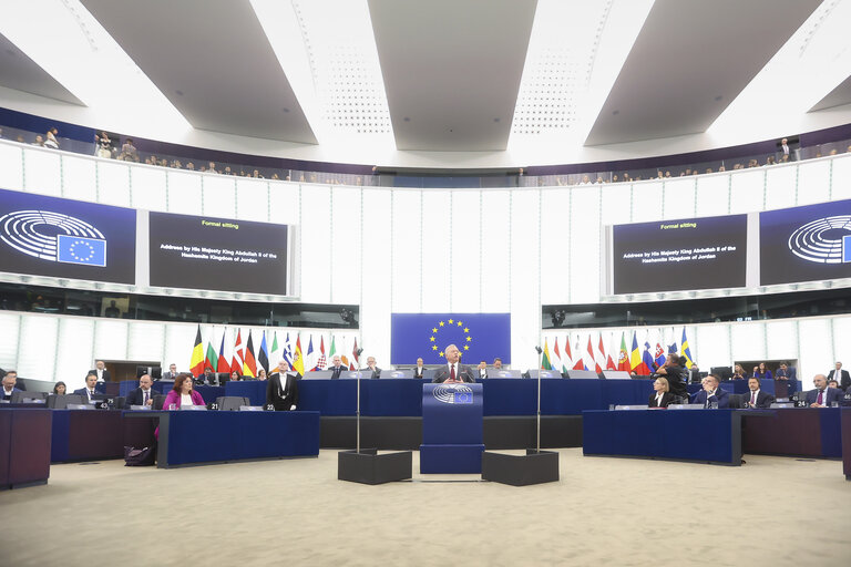 Fotografia 15: EP Plenary session - Formal sitting with His Majesty King Abdullah II, King of the Hashemite Kingdom of Jordan