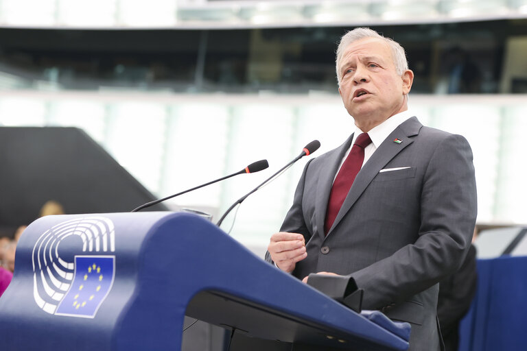 Fotografia 12: EP Plenary session - Formal sitting with His Majesty King Abdullah II, King of the Hashemite Kingdom of Jordan