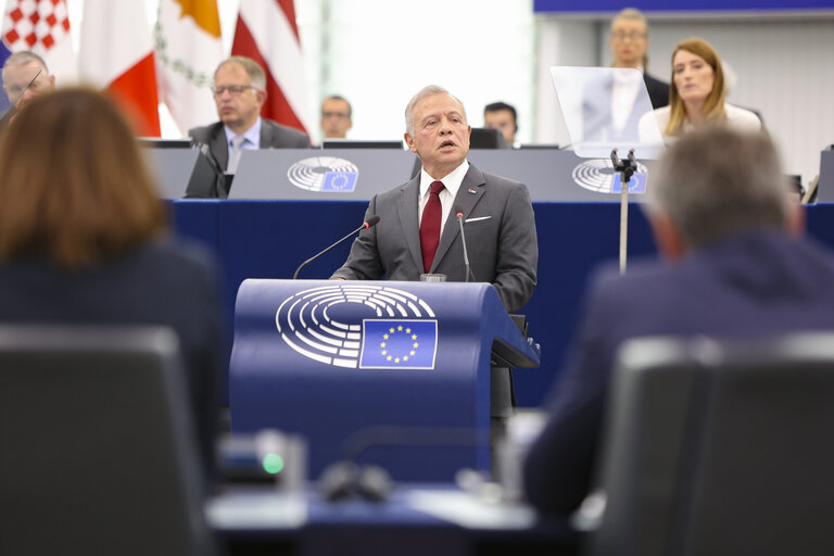 Fotografia 4: EP Plenary session - Formal sitting with His Majesty King Abdullah II, King of the Hashemite Kingdom of Jordan