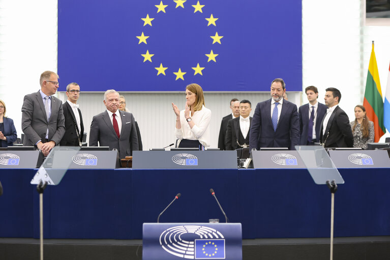 Fotografia 3: EP Plenary session - Formal sitting with His Majesty King Abdullah II, King of the Hashemite Kingdom of Jordan