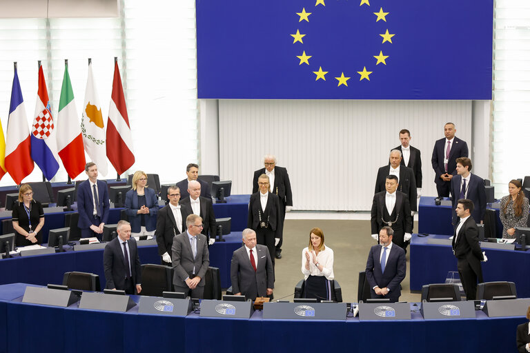 Fotografia 1: EP Plenary session - Formal sitting with His Majesty King Abdullah II, King of the Hashemite Kingdom of Jordan