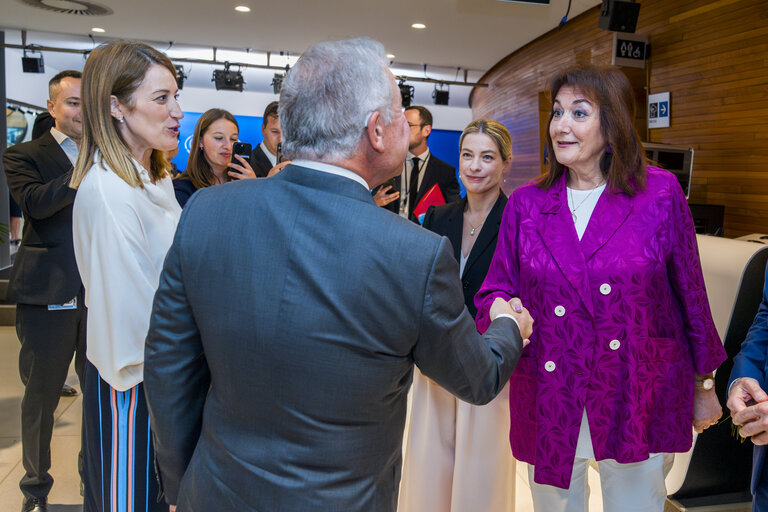 Roberta METSOLA, EP President meets  with His Majesty King Abdullah II, King of the Hashemite Kingdom of Jordan