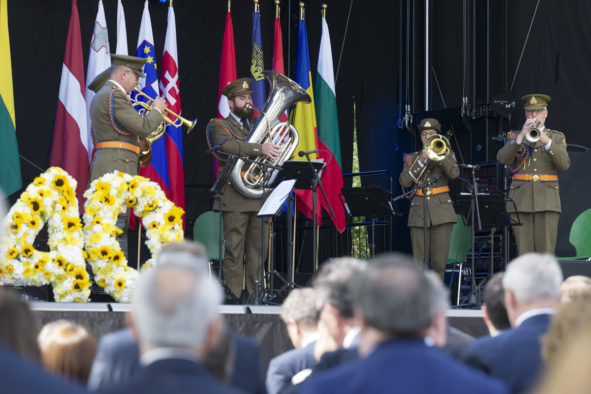 Ceremony marking the 40th Anniversary of the signing of the Schengen Agreement, in Luxembourg..