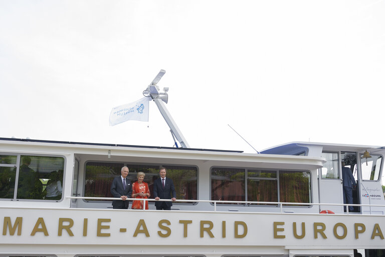 Ceremony marking the 40th Anniversary of the signing of the Schengen Agreement, in Luxembourg..