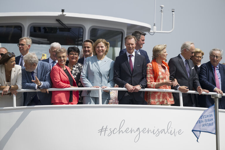 Ceremony marking the 40th Anniversary of the signing of the Schengen Agreement, in Luxembourg..