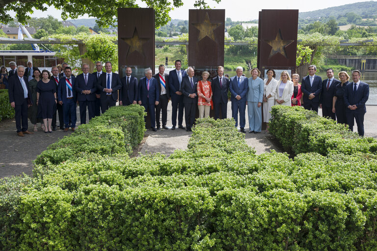 Ceremony marking the 40th Anniversary of the signing of the Schengen Agreement, in Luxembourg..