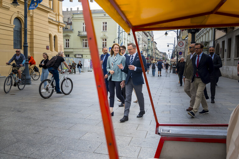 Roberta METSOLA, EP President, official visit to Warsaw and Lodz (Poland) - Meeting with Dariusz JOŃSKI, Member of the European Parliament and Hanna ZDANOWSKA, Mayor of Łódź