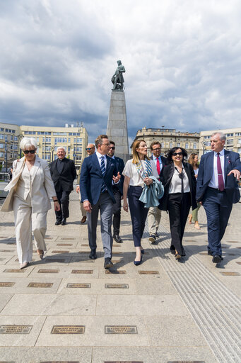 Roberta METSOLA, EP President, official visit to Warsaw and Lodz (Poland) - Meeting with Dariusz JOŃSKI, Member of the European Parliament and Hanna ZDANOWSKA, Mayor of Łódź