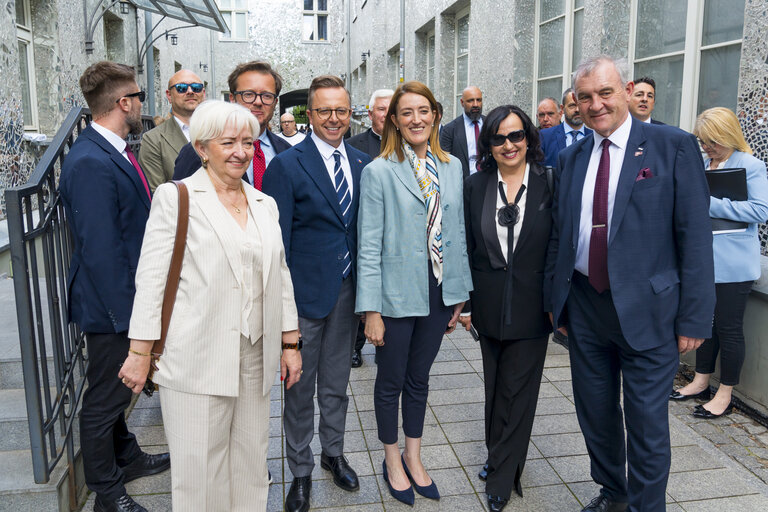 Roberta METSOLA, EP President, official visit to Warsaw and Lodz (Poland) - Meeting with Dariusz JOŃSKI, Member of the European Parliament and Hanna ZDANOWSKA, Mayor of Łódź