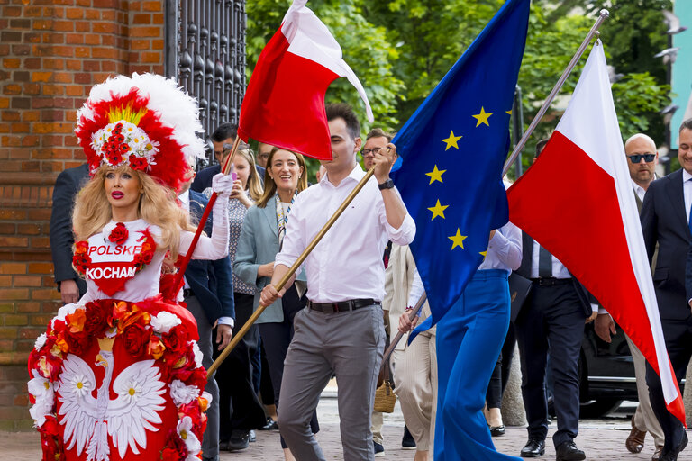 Roberta METSOLA, EP President, official visit to Warsaw and Lodz (Poland) - Interview