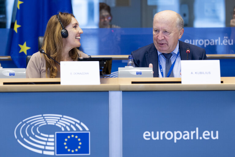 Photo 13: ITRE - Exchange of views with Andrius Kubilius, Commissioner for Defence and Space, on the Space Package and Defence Omnibus proposals