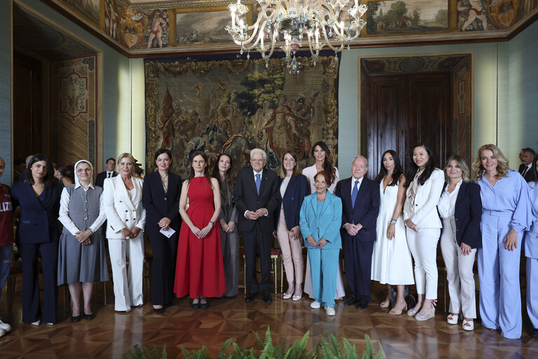 Official visit by Roberta METSOLA, EP President to Rome (Italy) - Meeting with Sergio MATTARELLA, President of Italy