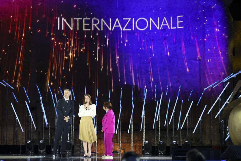 Roberta METSOLA, EP President receives the ‘Mela d’Oro’ award during the 37th Edition of the Marisa Bellisario Foundation Award Ceremony