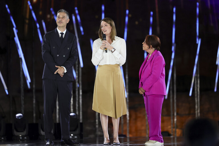 Roberta METSOLA, EP President receives the ‘Mela d’Oro’ award during the 37th Edition of the Marisa Bellisario Foundation Award Ceremony