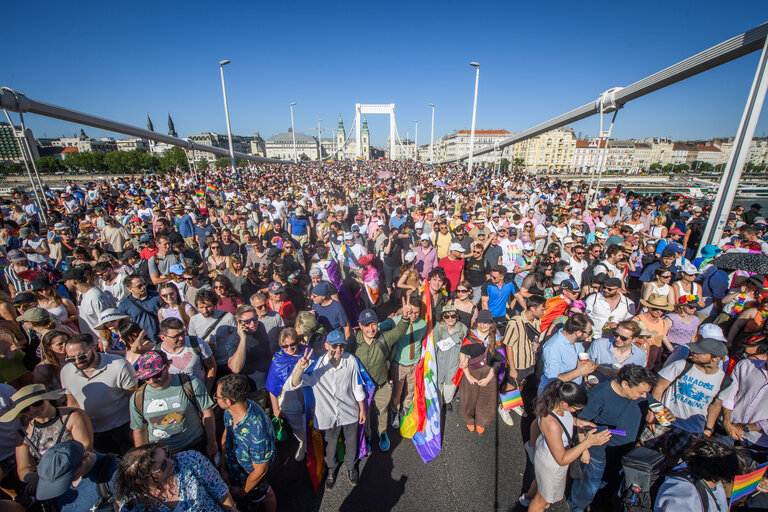 Budapest Pride March with the participation of Nicolae ȘTEFĂNUȚĂ, EP Vice President and EP Members