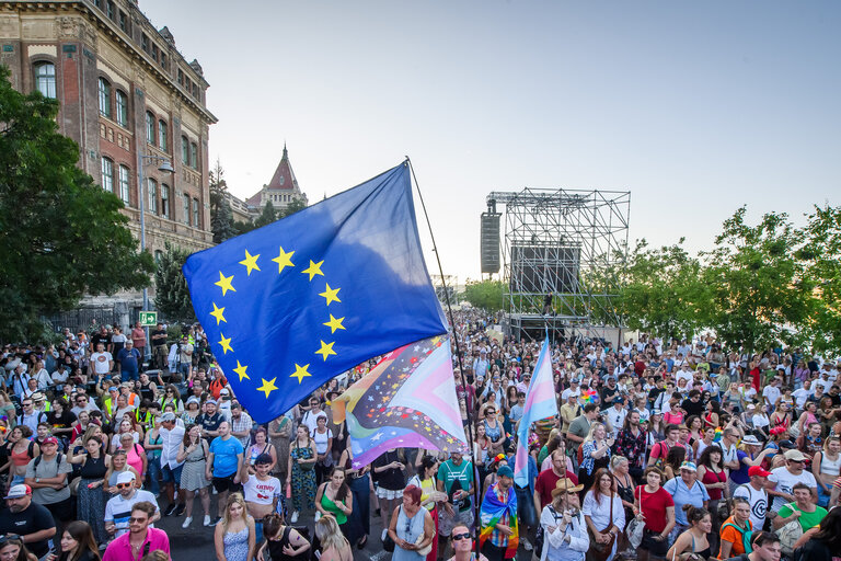 Budapest Pride March with the participation of Nicolae ȘTEFĂNUȚĂ, EP Vice President and EP Members