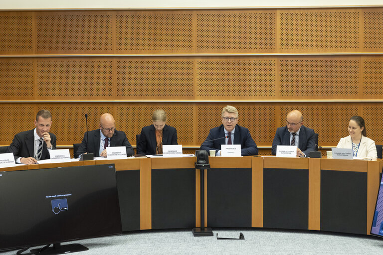 Danish Presidency - The Danish Permanent Representative Carsten GRONBECH JENSEN meets with LIBE chair Javier ZARZALEJOS