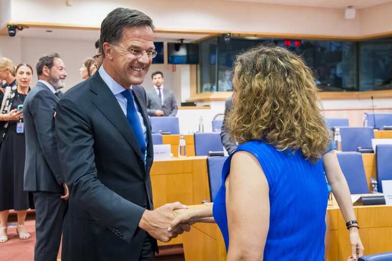 Billede 26: Meeting of the EP Conference of Presidents in the presence of Mark RUTTE, Secretary General of NATO and António COSTA, European Council President
