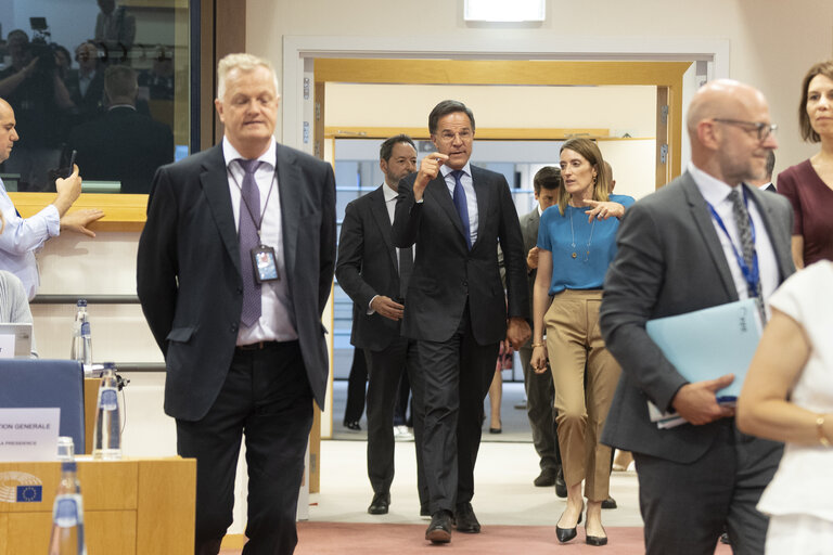 Billede 25: Meeting of the EP Conference of Presidents in the presence of Mark RUTTE, Secretary General of NATO and António COSTA, European Council President