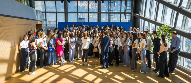 Roberta METSOLA, EP President meets with the Schuman trainees