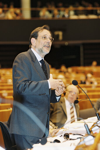 Photo 11 : Javier SOLANA, EU foreign policy chief during a session in Brussels in March 2000.