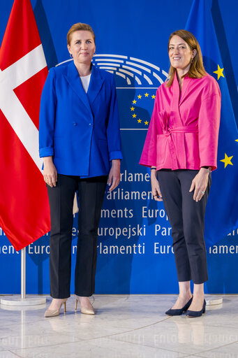 Roberta METSOLA, EP President meets with Mette FREDERIKSEN, Danish Prime Minister