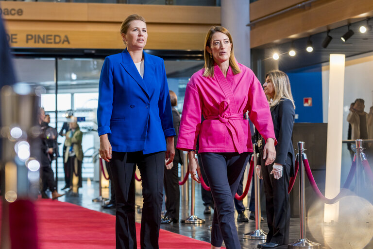 Roberta METSOLA, EP President meets with Mette FREDERIKSEN, Danish Prime Minister