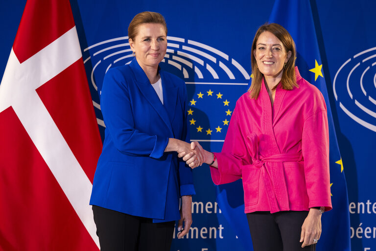 Roberta METSOLA, EP President meets with Mette FREDERIKSEN, Danish Prime Minister
