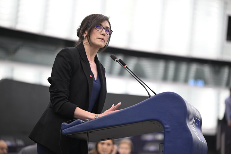 Fotografija 32: EP Plenary session - State of play of implementation of the European Media Freedom Act in Member States