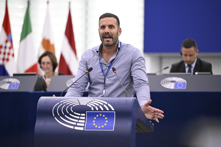 Fotografija 33: EP Plenary session - State of play of implementation of the European Media Freedom Act in Member States