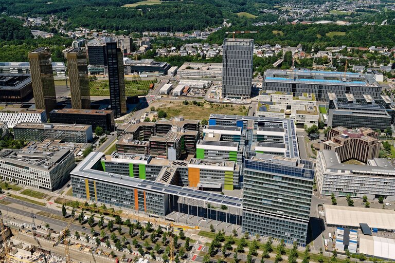 Aerial View of Konrad ADENAUER building in Luxembourg