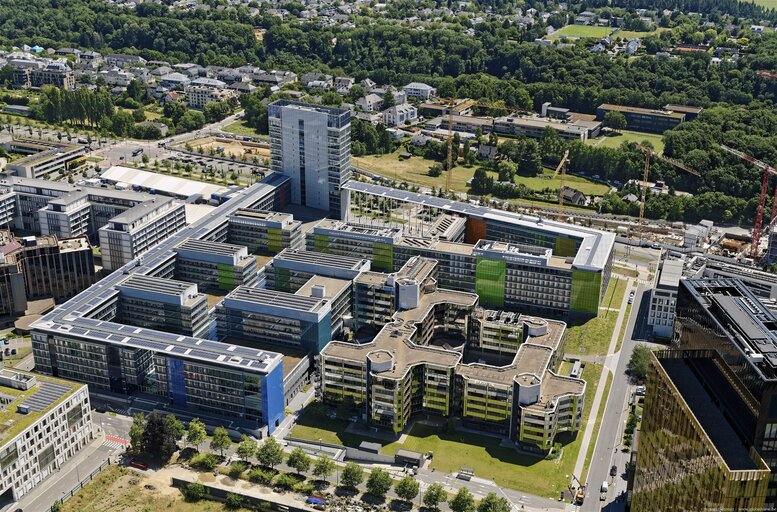 Aerial View of Konrad ADENAUER building in Luxembourg