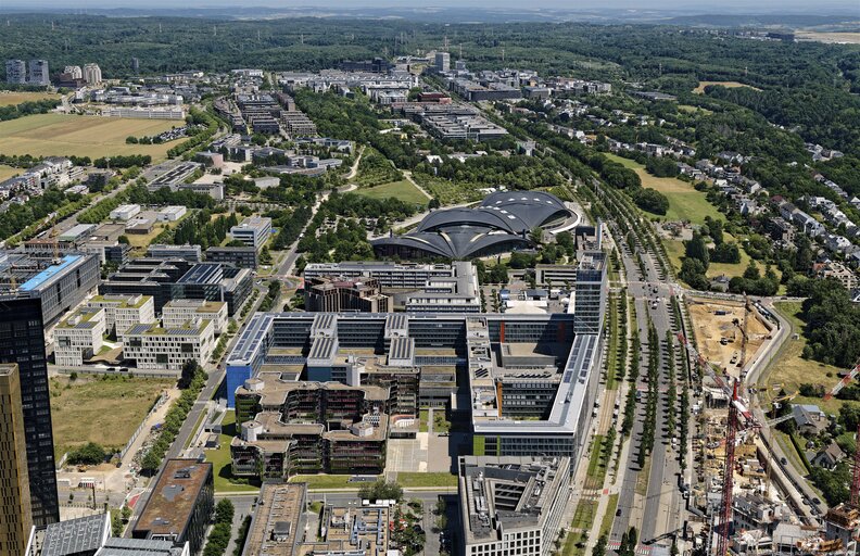 Aerial View of Konrad ADENAUER building in Luxembourg