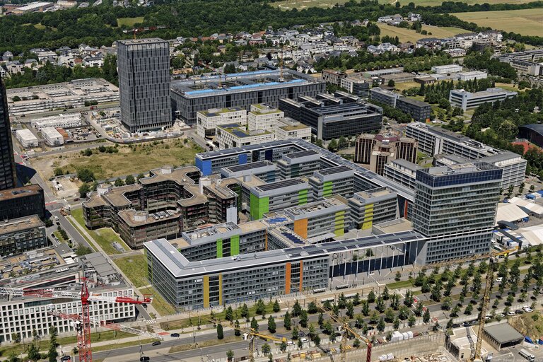 Aerial View of Konrad ADENAUER building in Luxembourg