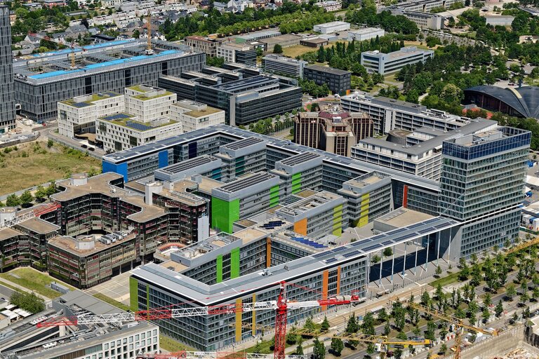 Aerial View of Konrad ADENAUER building in Luxembourg