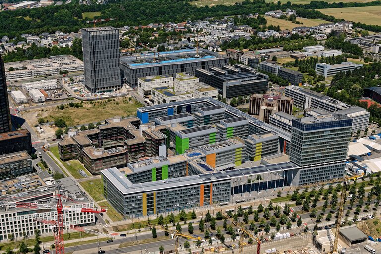 Aerial View of Konrad ADENAUER building in Luxembourg