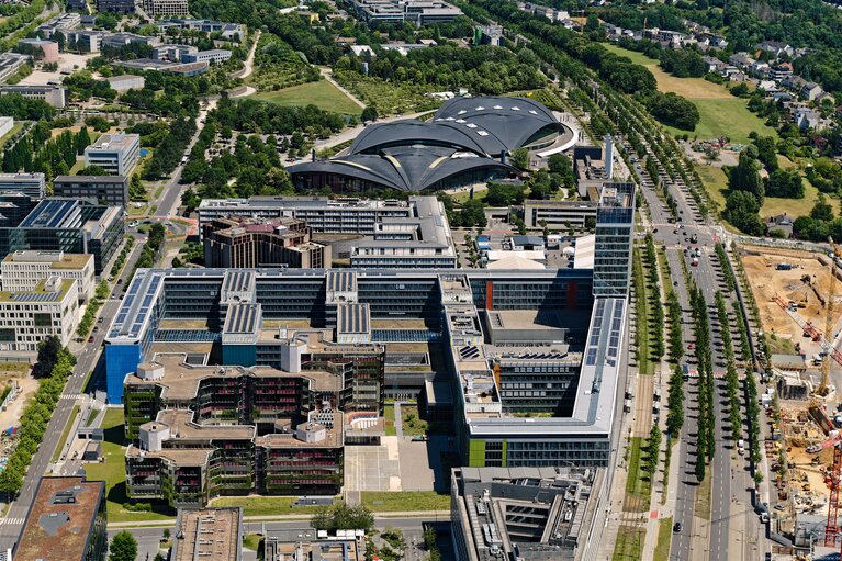 Aerial View of Konrad ADENAUER building in Luxembourg