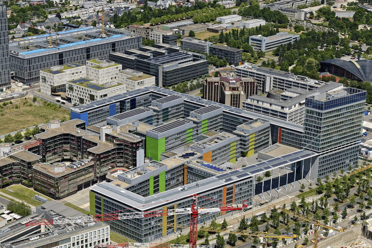 Aerial View of Konrad ADENAUER building in Luxembourg