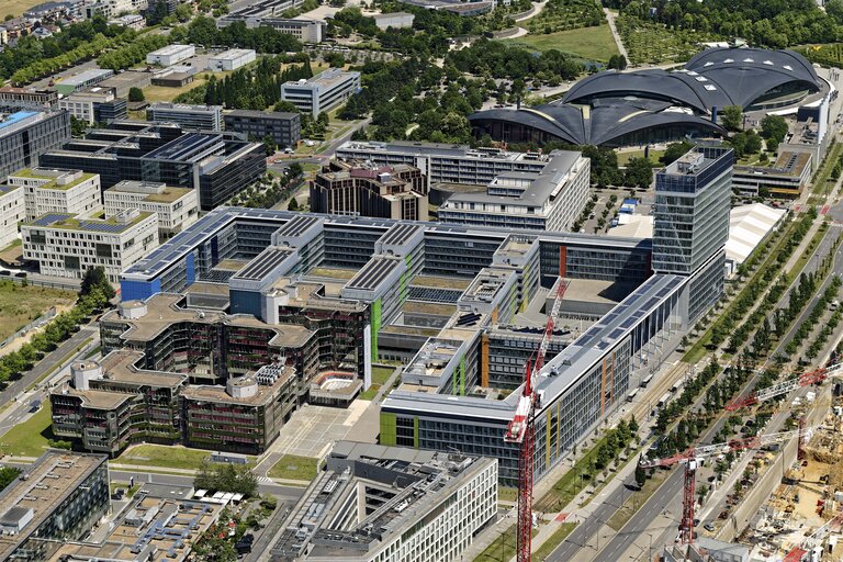 Aerial View of Konrad ADENAUER building in Luxembourg