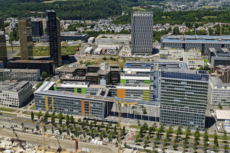 Aerial View of Konrad ADENAUER building in Luxembourg
