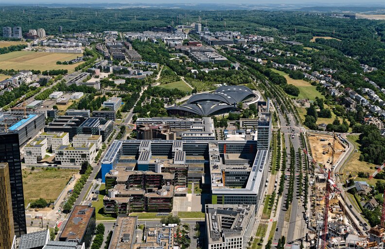 Aerial View of Konrad ADENAUER building in Luxembourg