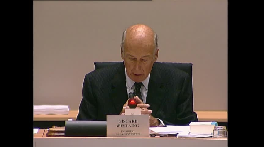 European Convention on the Future of Europe: statements by Valéry GISCARD D'ESTAING, President of the European Convention on the Future of Europe, and Giuliano AMATO, Vice-President of the European Convention on the Future of Europe
