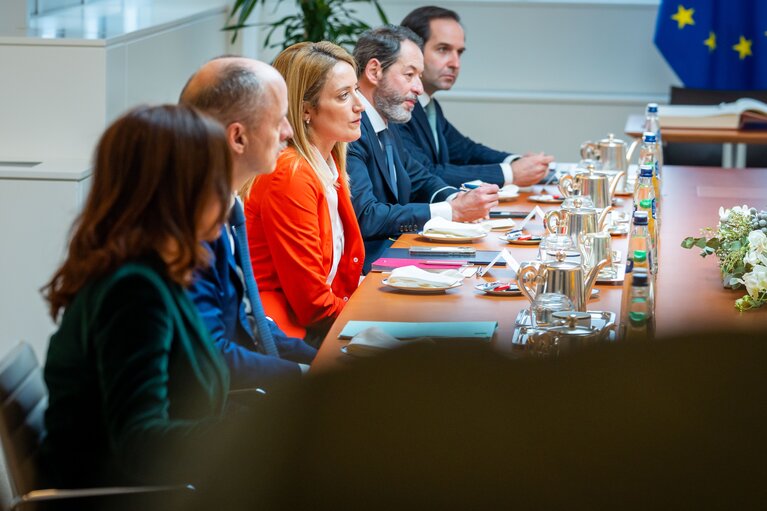 Foto 1: Roberta METSOLA, EP President meets with Mark RUTTE, Prime Minister of the Netherlands