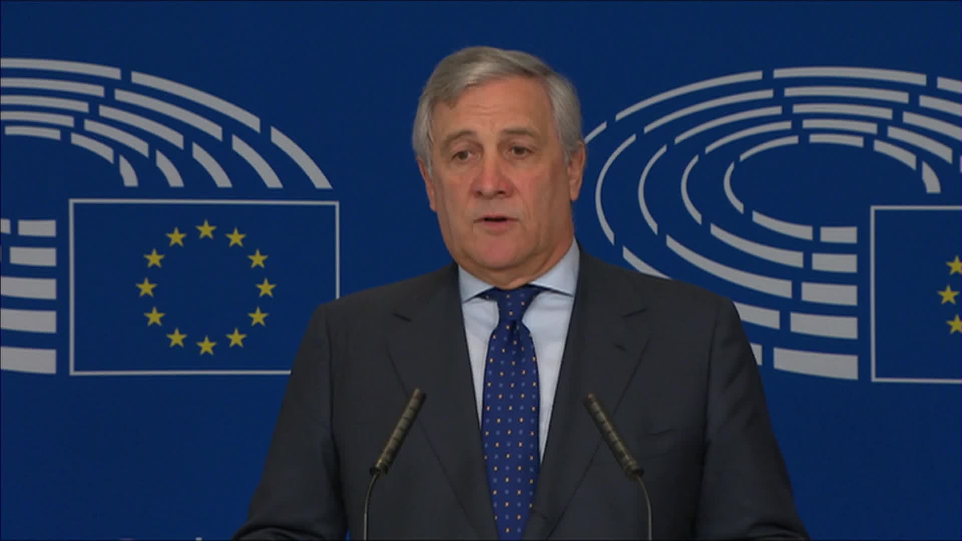 Press point by Antonio TAJANI, EP President following the debate on the Future of Europe with Angela MERKEL, German Federal Chancellor
