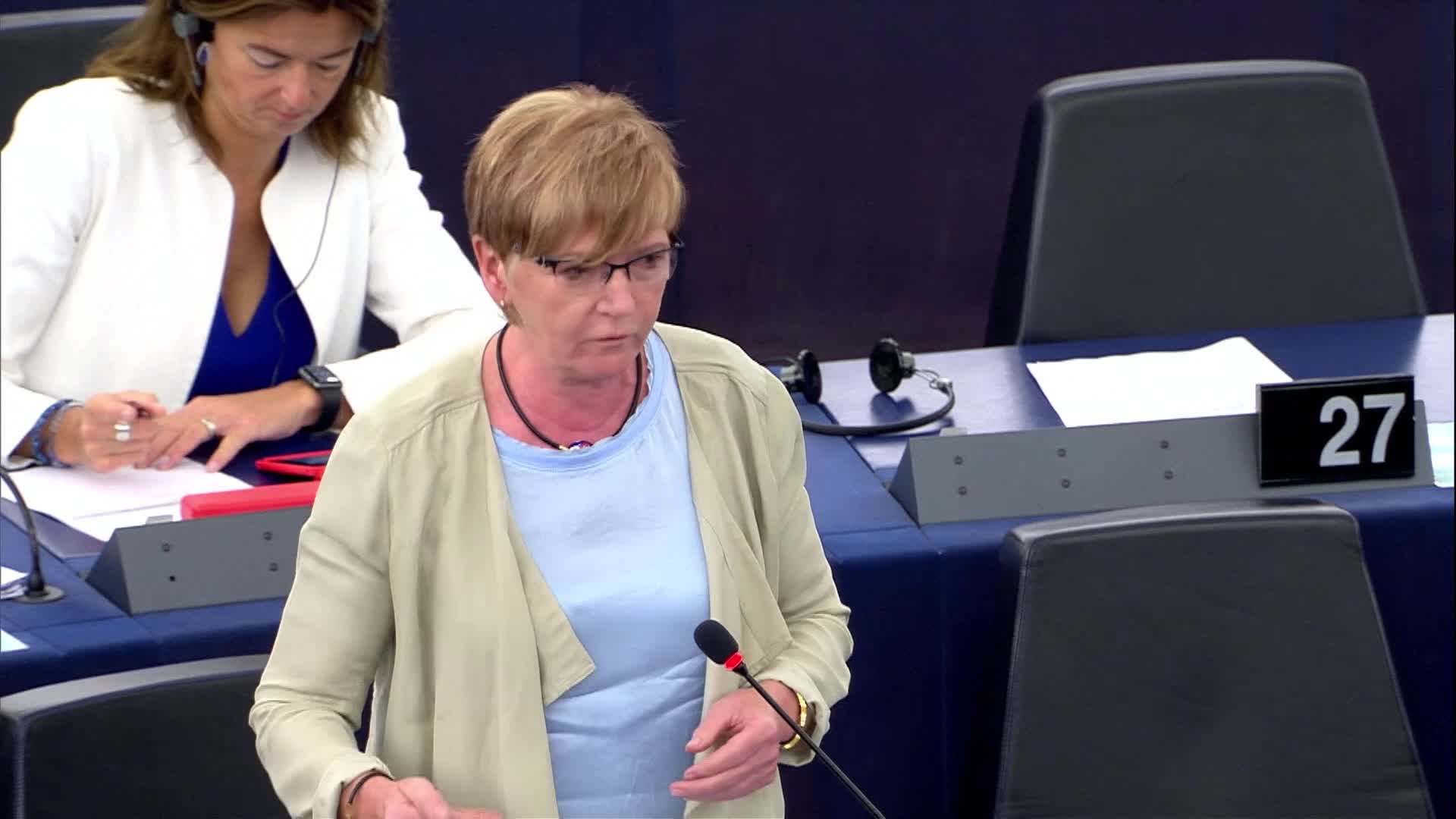 Gabriele ZIMMER (GUE/NGL, DE), GUE/NGL group leader: round of political group speakers - Debate on State of the Union 2018 (10:34 - 10:40)