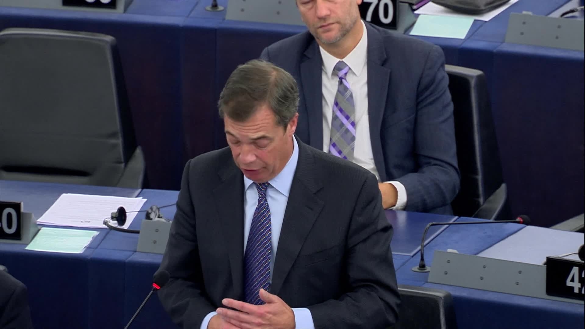 Nigel FARAGE (EFDD, UK), EFDD group leader: round of political group speakers - Debate on State of the Union 2018 (10:40 - 10:44)